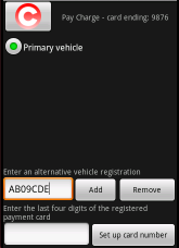 Enter alternate vehicle